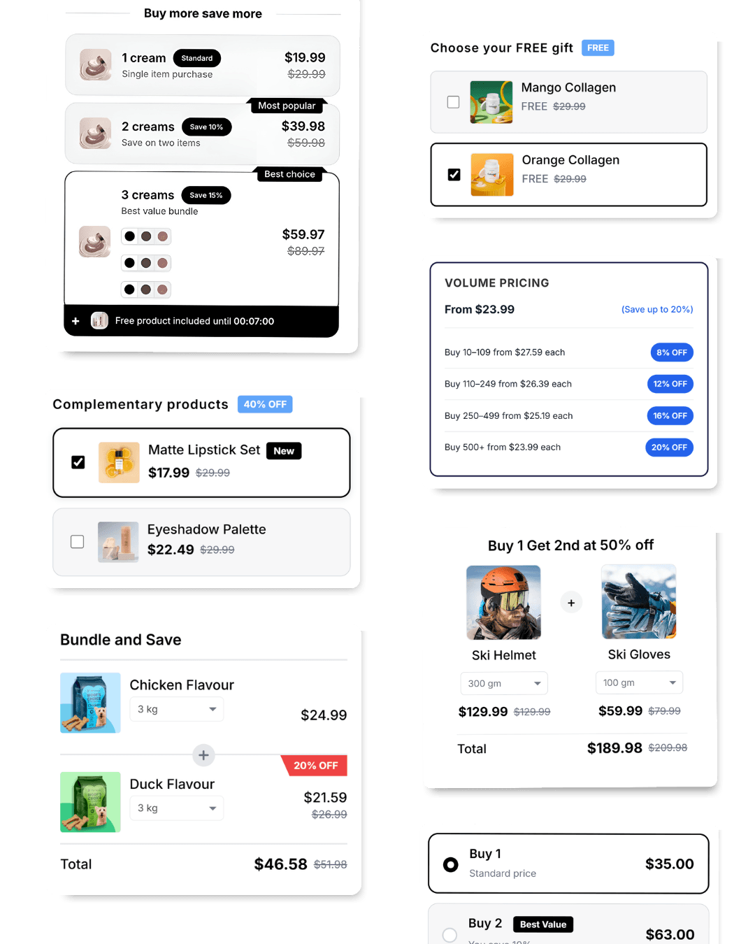 Zyga Bundles offers shown in a storefront theme